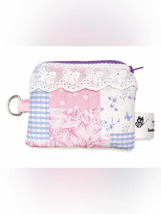 Hand Crafted Handbags - Handmade Quilted Zip Pouch